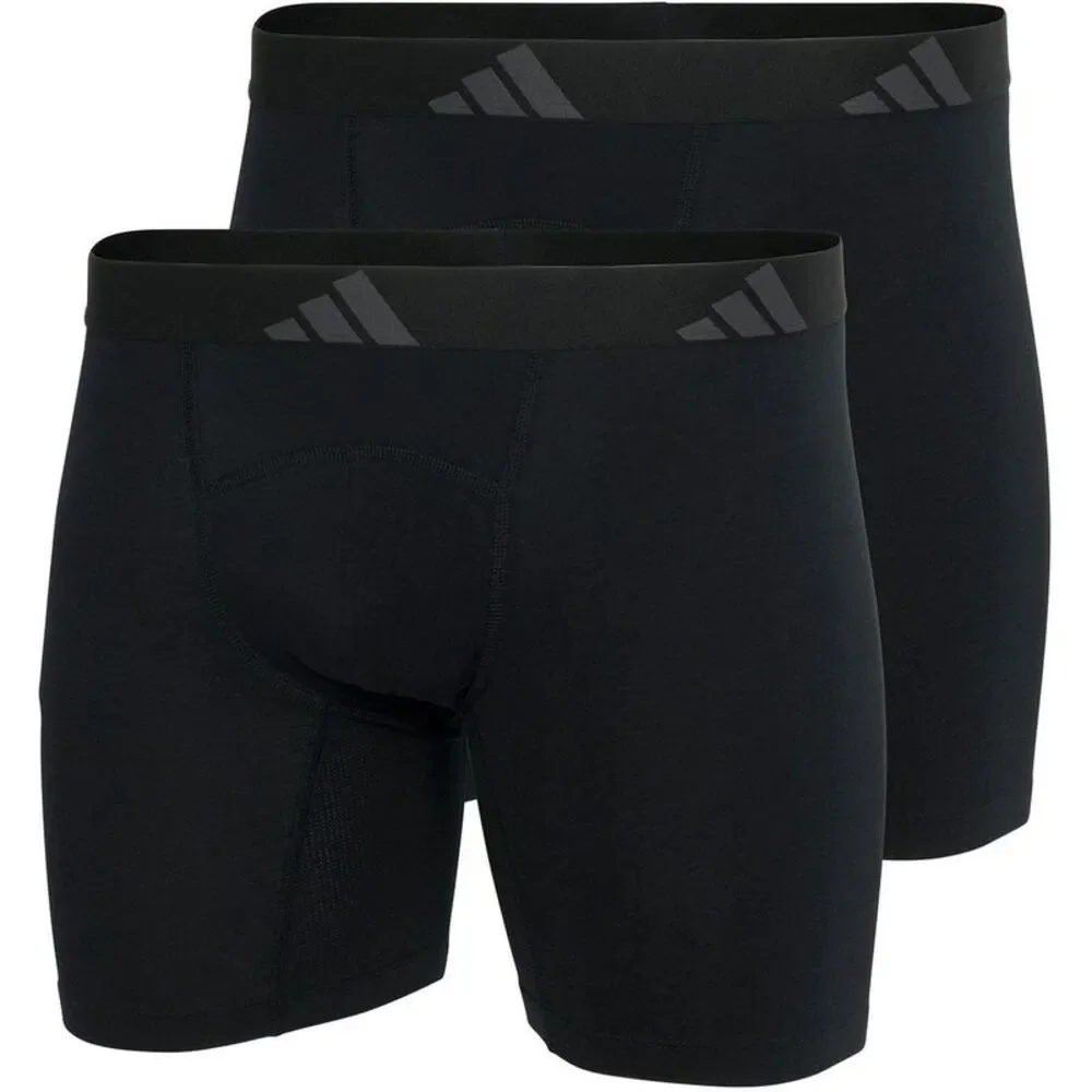 Adidas Mens Logo Boxer Briefs (Pack of 2) / Black